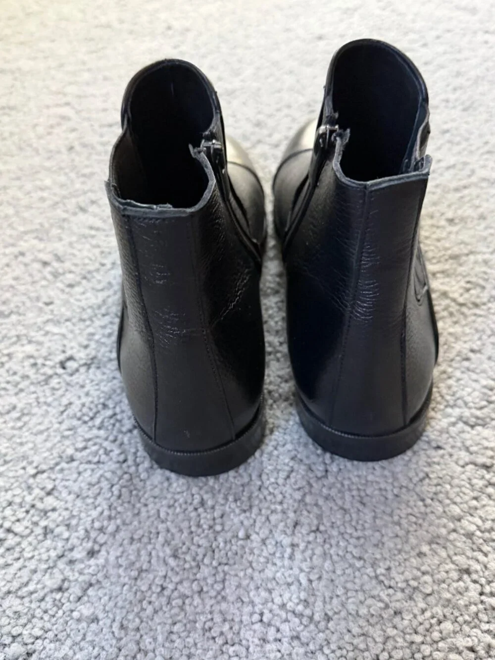 Marashli Black Leather Cap Toe Chelsea Boots EU 42 - US 9 Handcrafted Mint Cond.